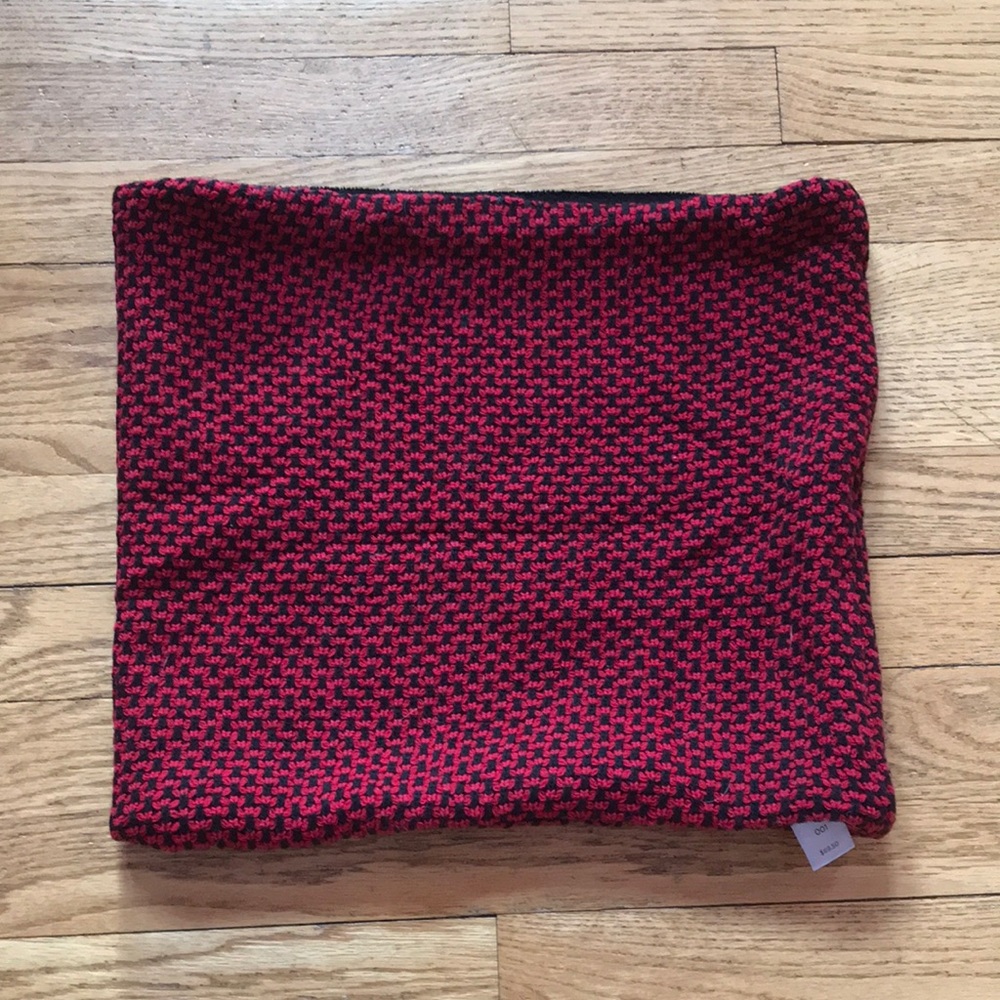 NWT Talbots Red and Black Weaved Infinity Scarf